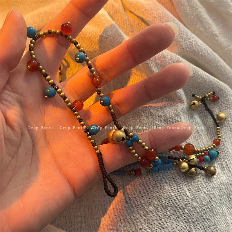 Sense Handmade Beaded Natural Stone National Style Carrying Strap Ethnic Bracelets