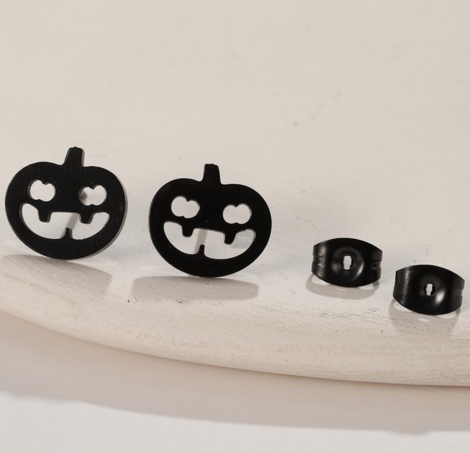 Women's & Men's Halloween Ghost Head Hollow Pumpkin Skull Earrings