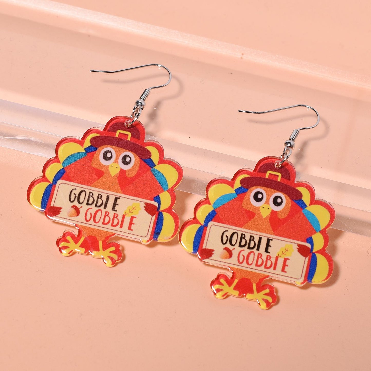 Women's Cartoon Turkey Acrylic Fun Strange Creative Earrings