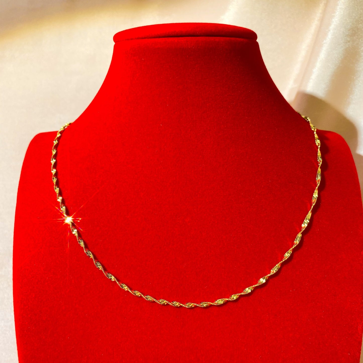 Women's Alluvial Gold Fine Vacuum Electroplated Ball Necklaces