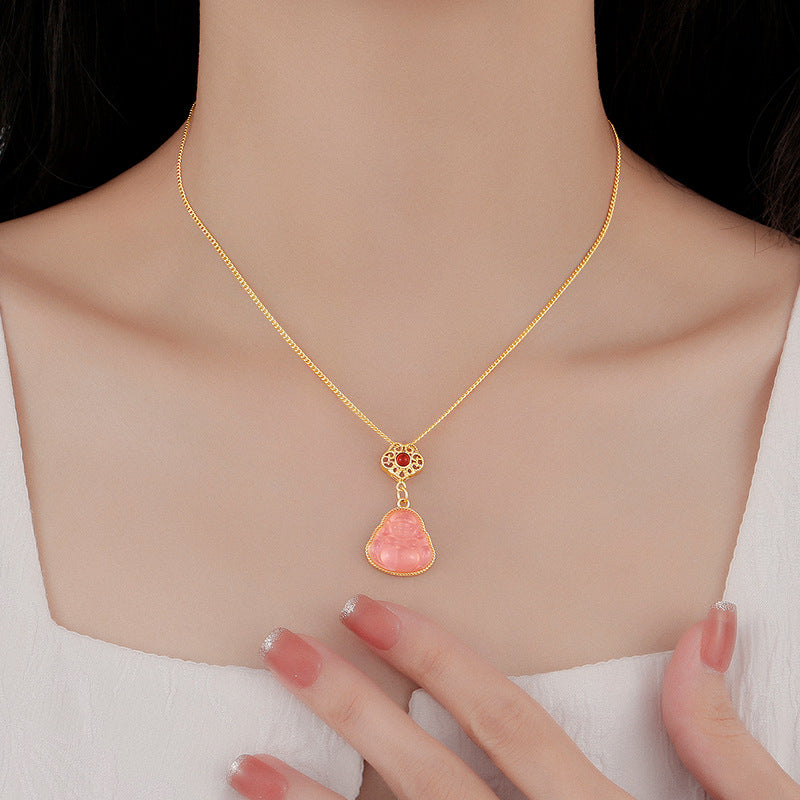 Women's Buddha Antique Ethnic Style Chinese Clavicle Necklaces