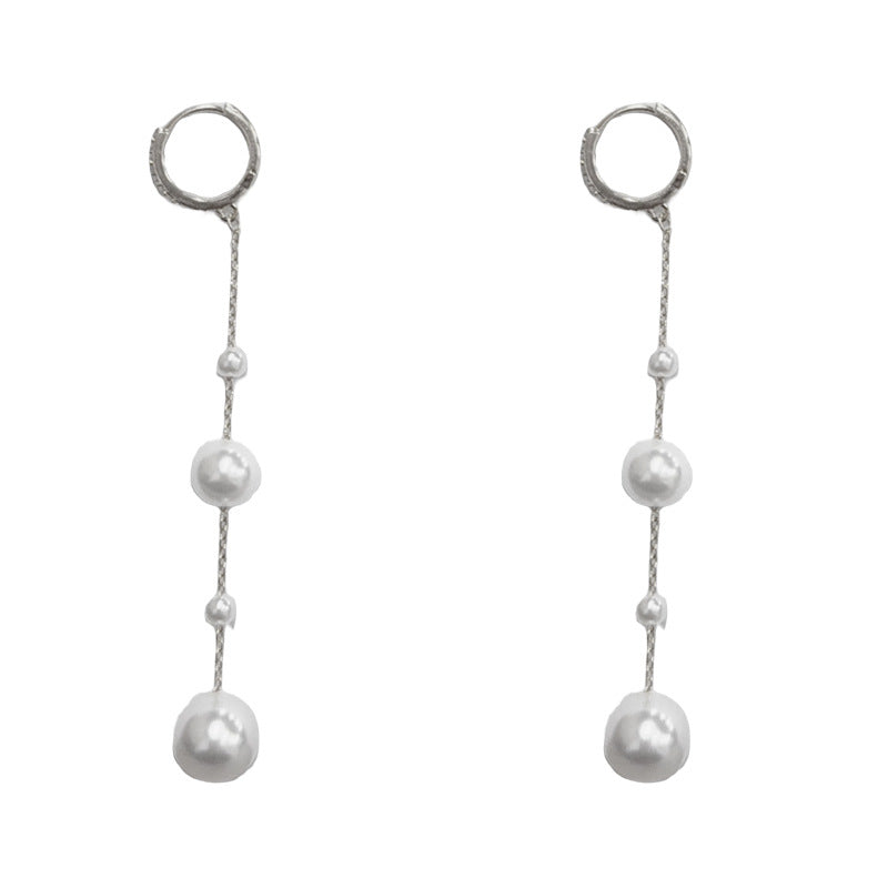 Women's Entry Lux Gentle Pearl Tassel Clip Simplicity Rings
