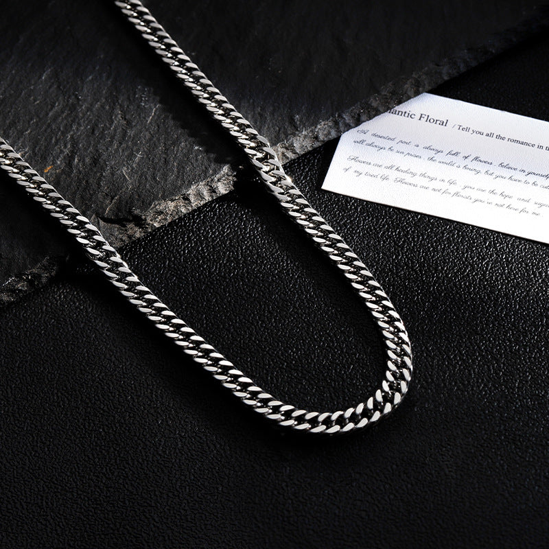 Women's & Men's Fading Cuban Link Chain Hip Hop Versatile Stainless Necklaces
