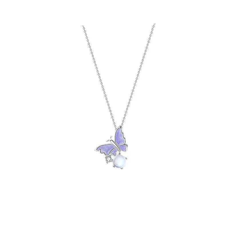Women's Bubble Butterfly For Design Temperament Clavicle Necklaces