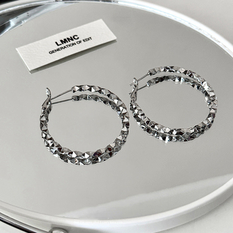 Women's Wind Irregular Twisted Ear Unique High Sense Earrings