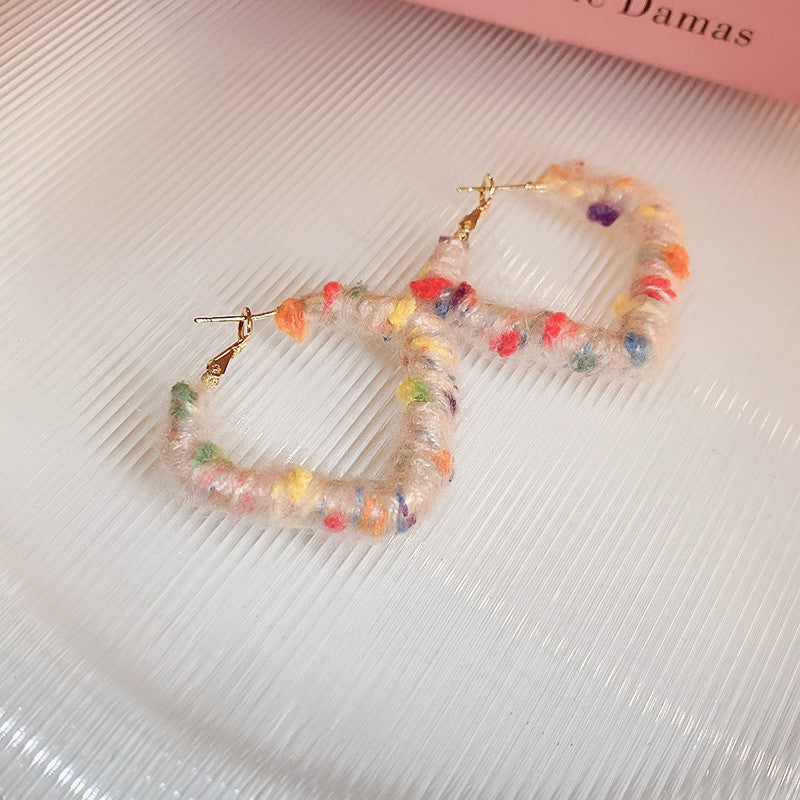 Women's Sier Needle Pearl Round Niche Elegant Earrings