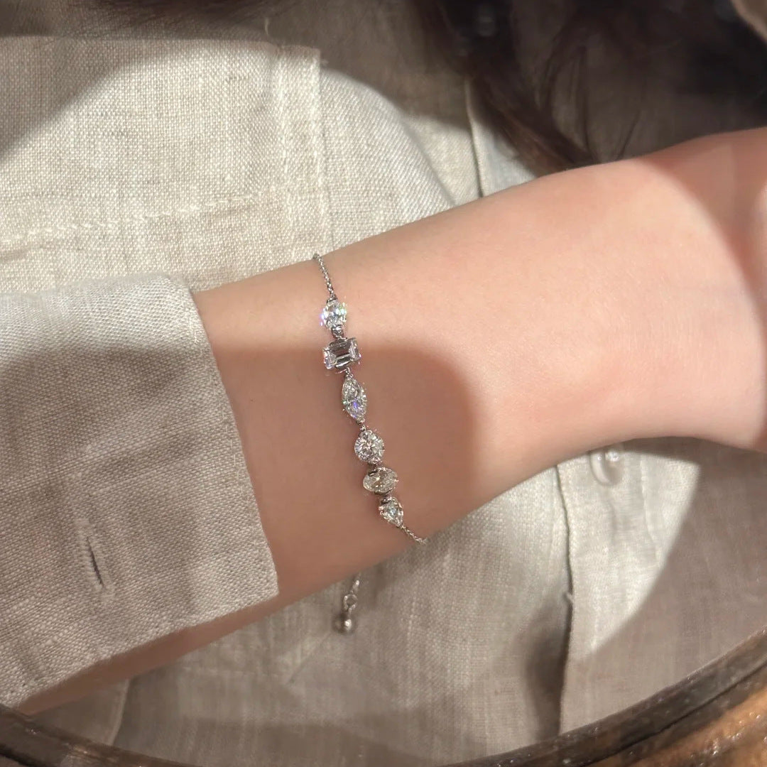 Fashion Irregular Shaped Loose Diamond Dazzling Bracelet