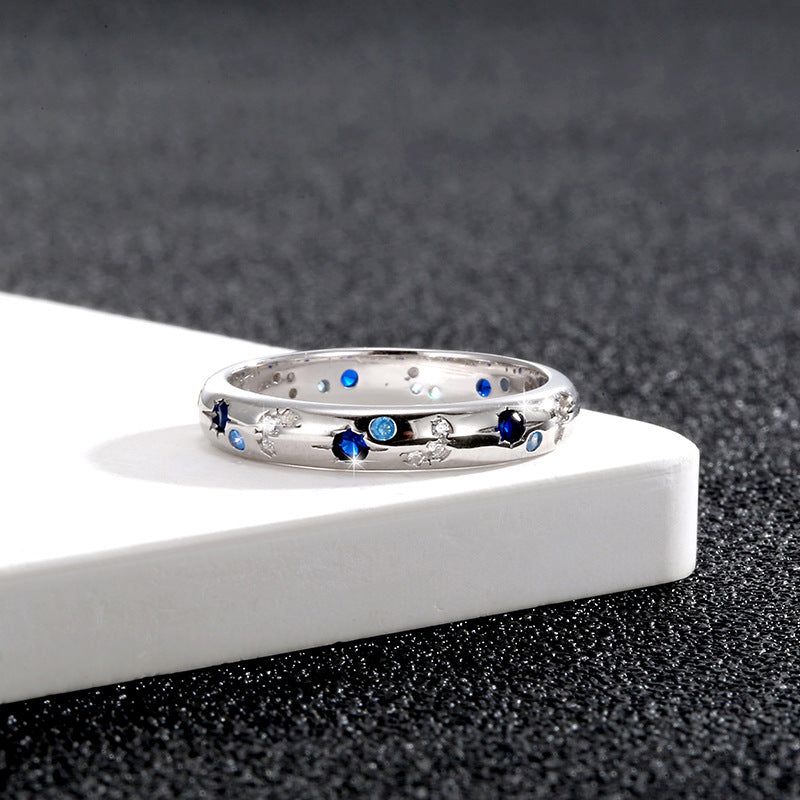 Women's & Men's Sterling Sier Bright Starry For Design Personalized Rings