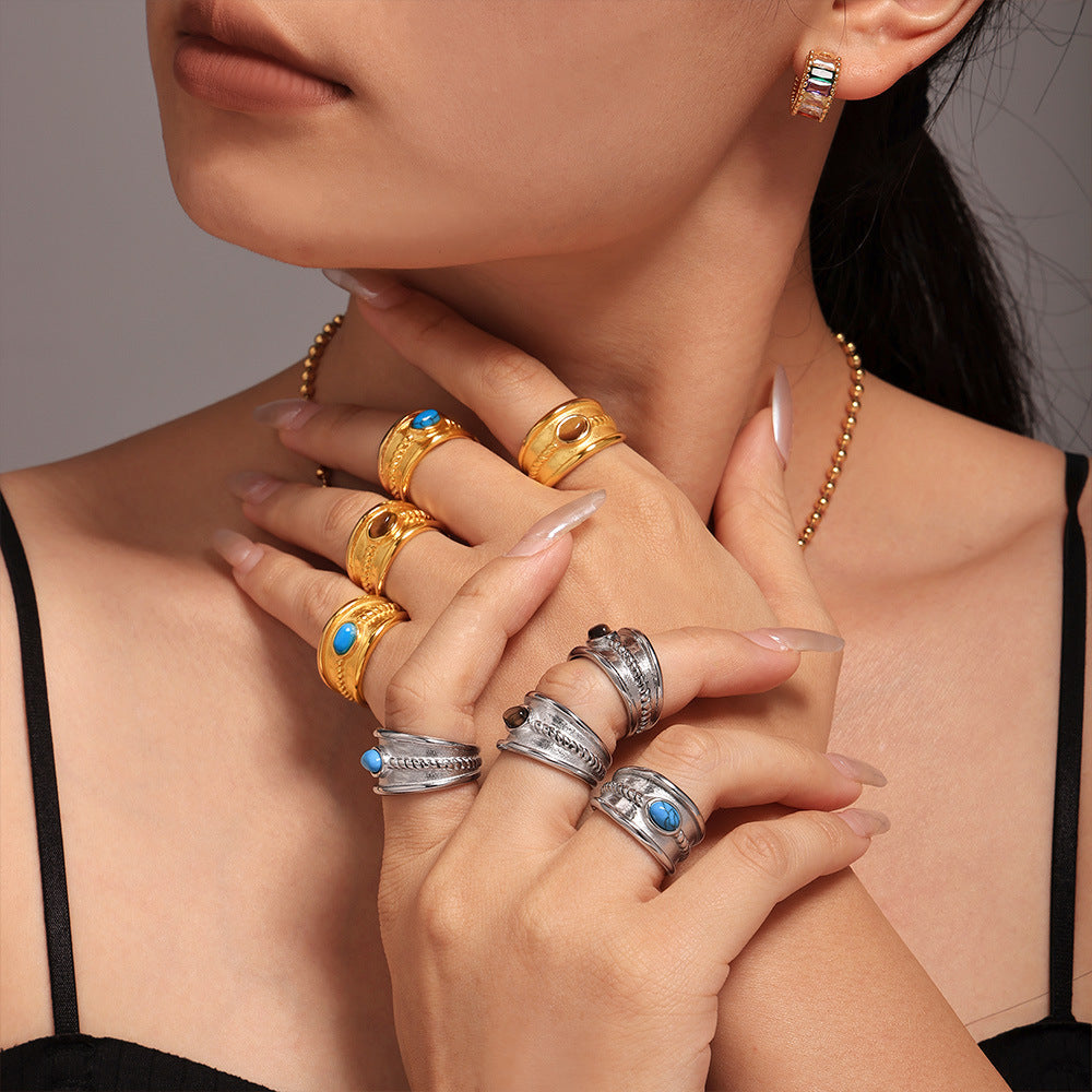 Tail Jewelry Electroplated Real Gold Color Rings