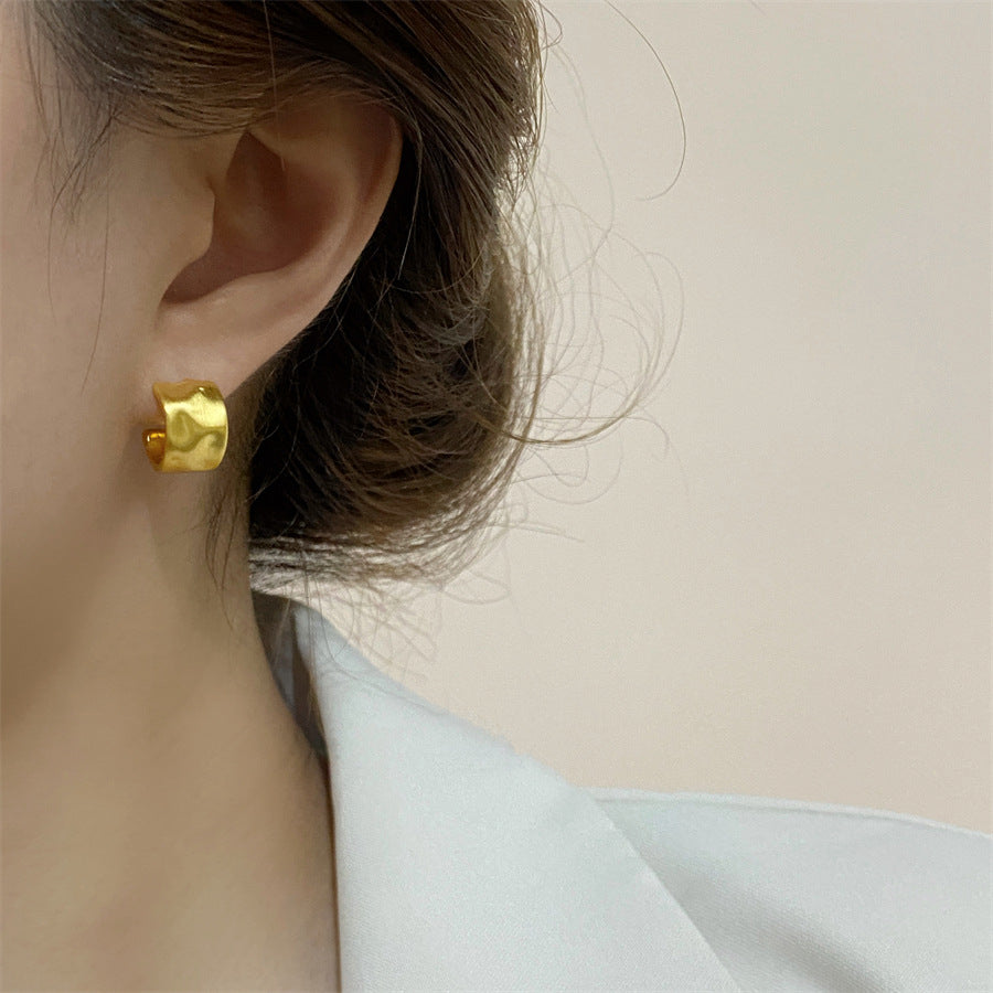 Matte Metal Frosty Style Female Affordable Earrings