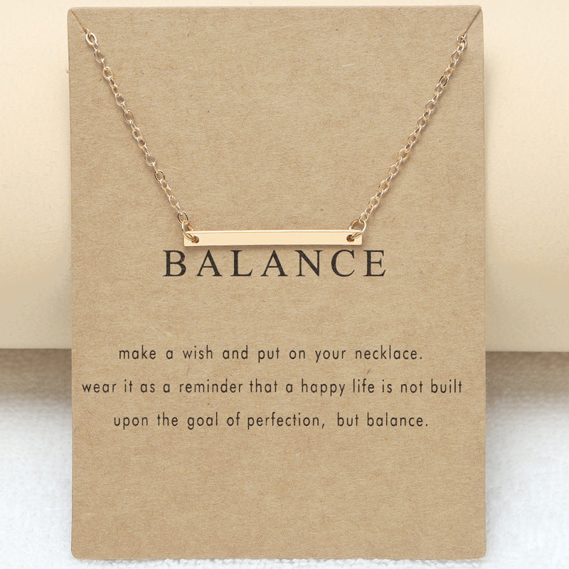 Chain Horizontal Bar Elbow Batch Flower Straight Necklaces