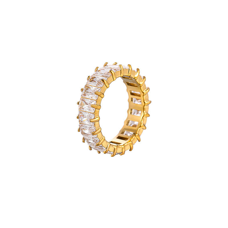 Light Luxury Minority Color Personality Fashion Geometry Rings