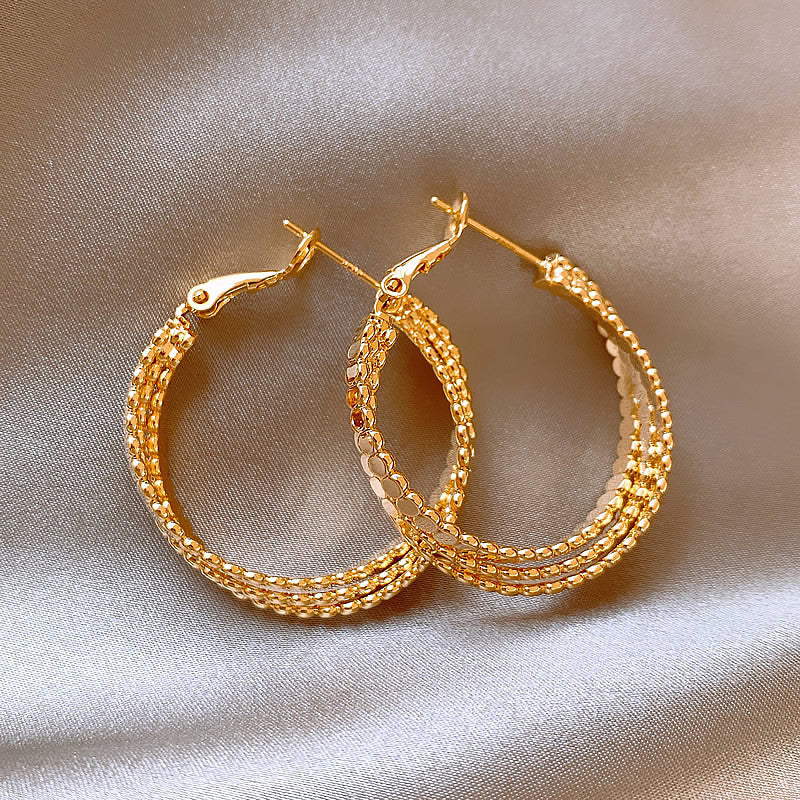 Women's Wind Irregular Twisted Ear Unique High Sense Earrings