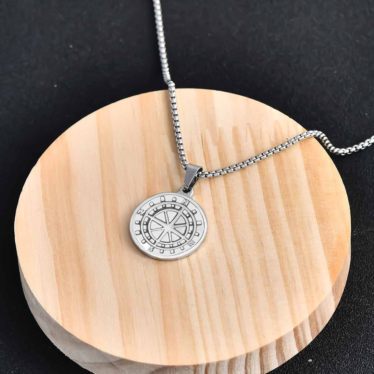 Women's & Men's Stainless Steel Vintage Compass Punk Casting Pendants