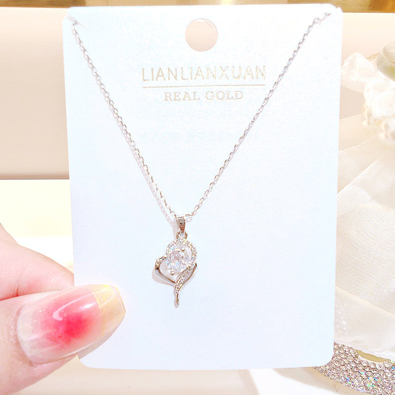 Women's Copper Summer High-grade Simple Refined Zircon Gold Necklaces