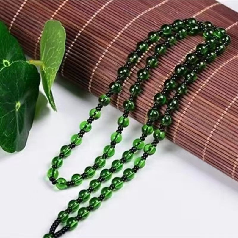 Women's & Men's Woven Crystal Bead Rope Jade Lanyard Necklaces