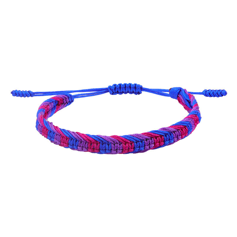 Bohemian Style Colorful Woven Ethnic Rainbow Bracelets