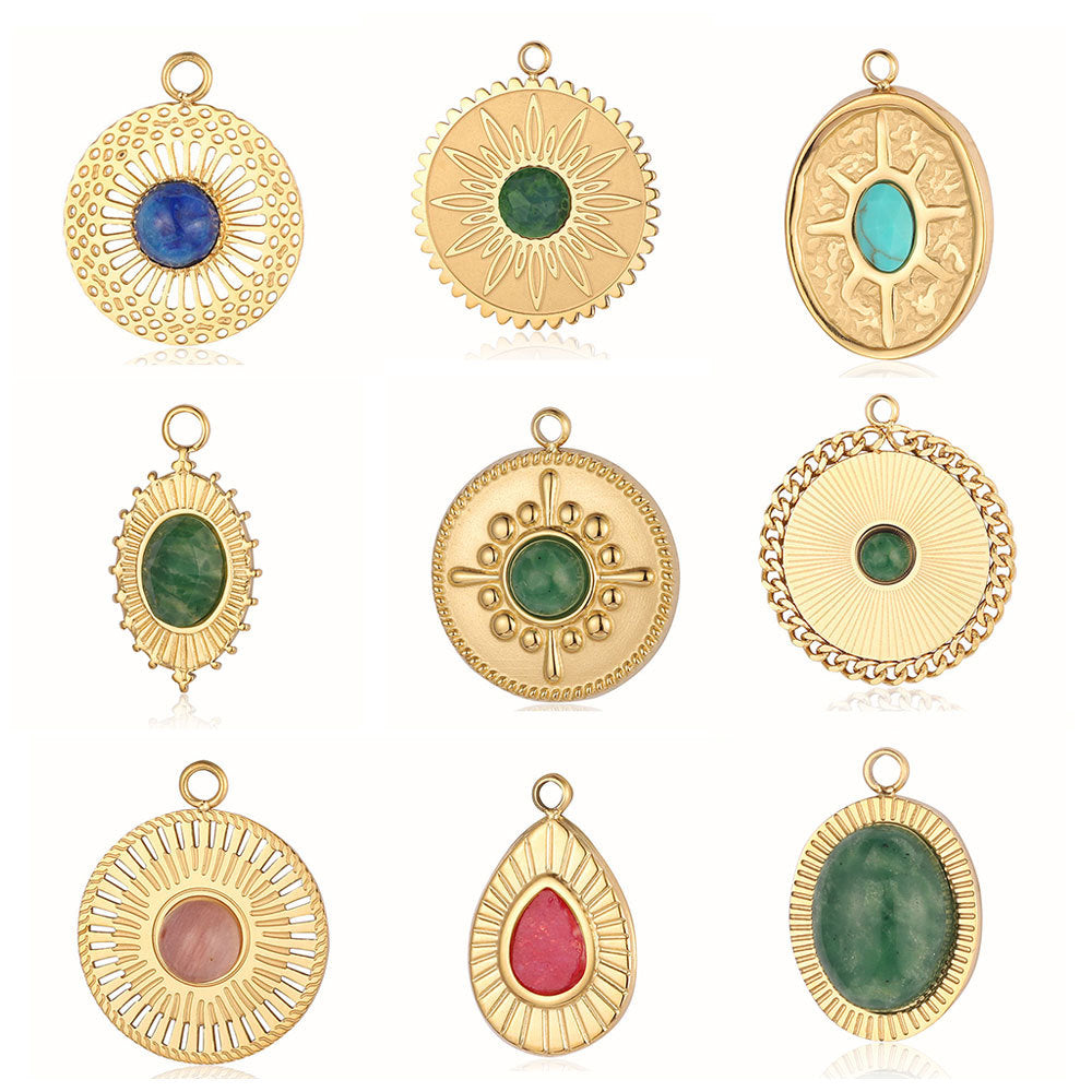 Steel Water Drop Shape Ornament Accessories Pendants