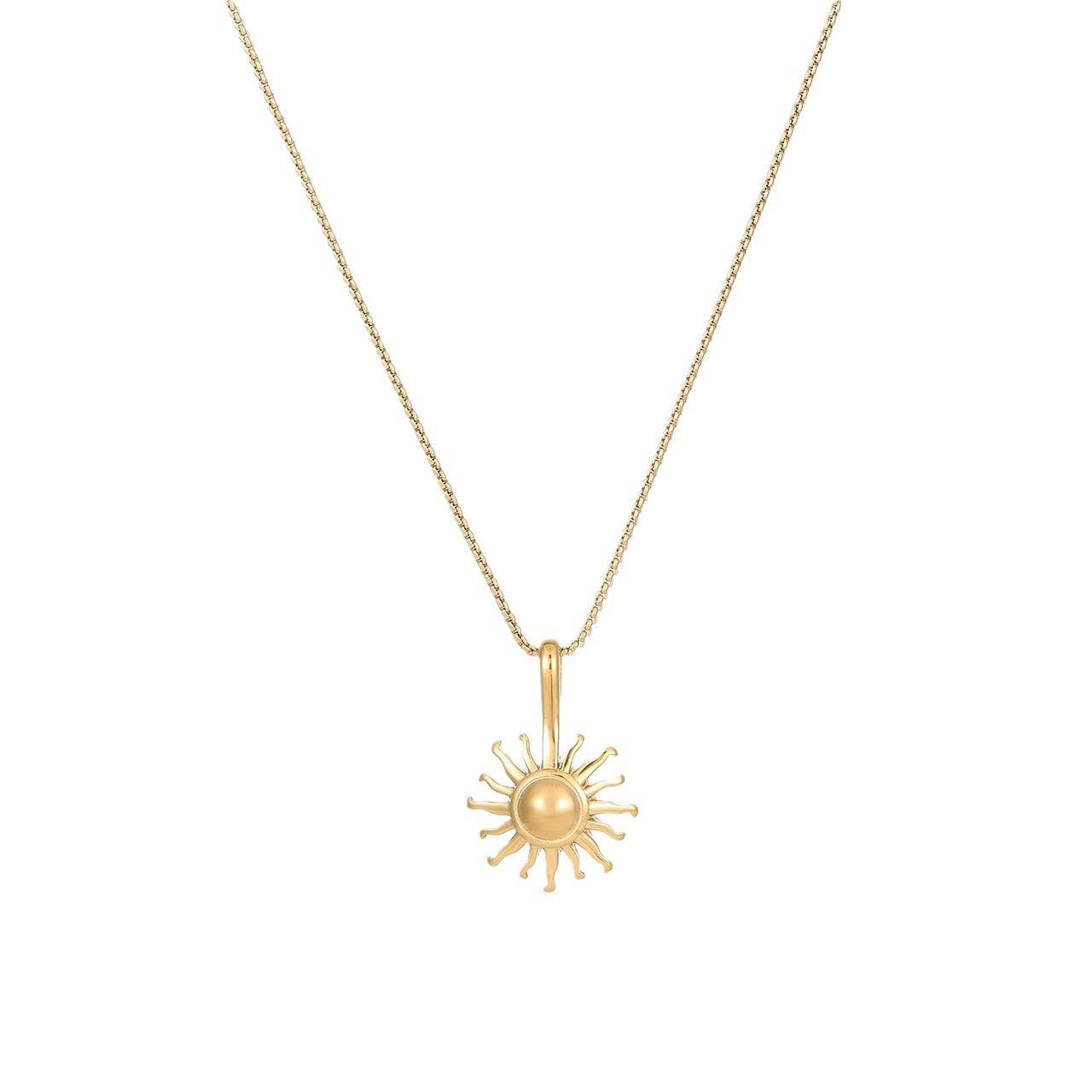 Fashion Sunflower Niche High-grade Stainless Steel Personality Creative Temperament Necklaces