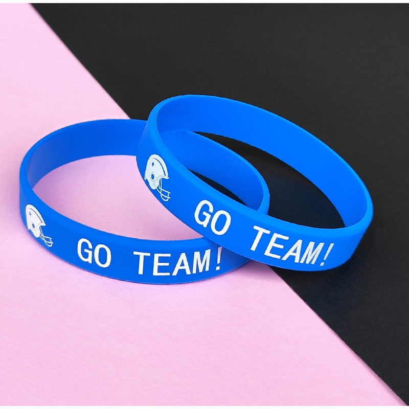 Silicone Activity Prize Queuing Group Lettering Printing Pattern Bracelets