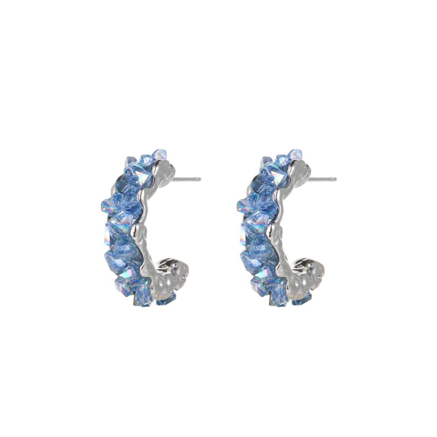 Blue Crystal Refined Simple Fresh Design Rings