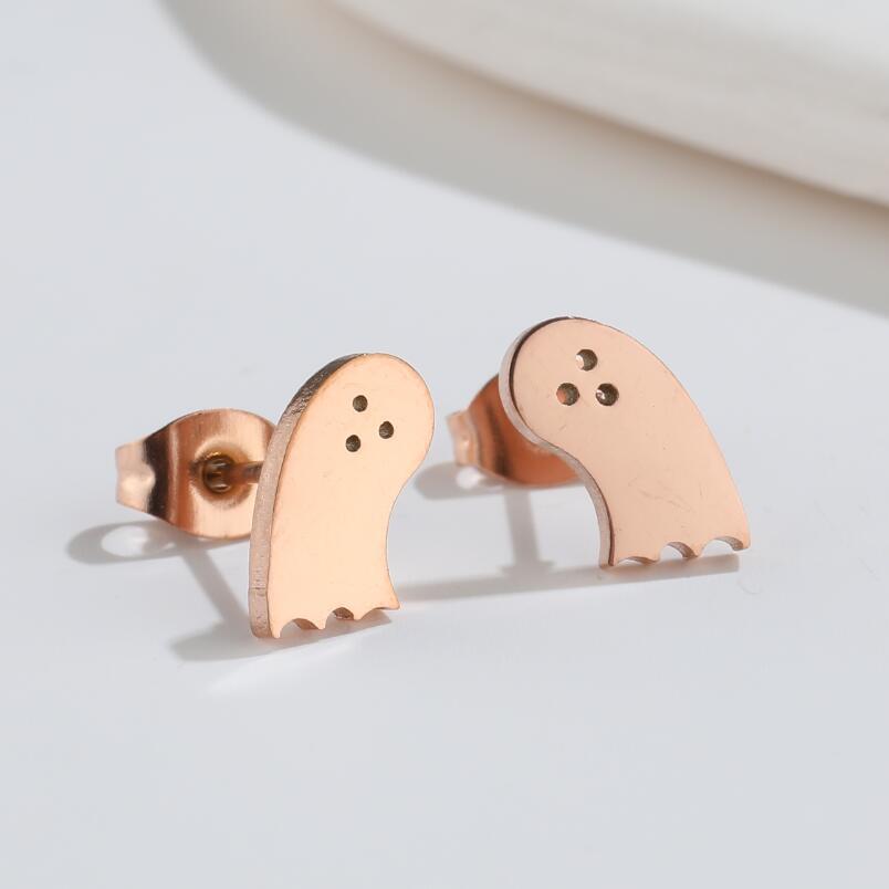 Funny Glossy Cute Ghost Halloween Fashion Earrings