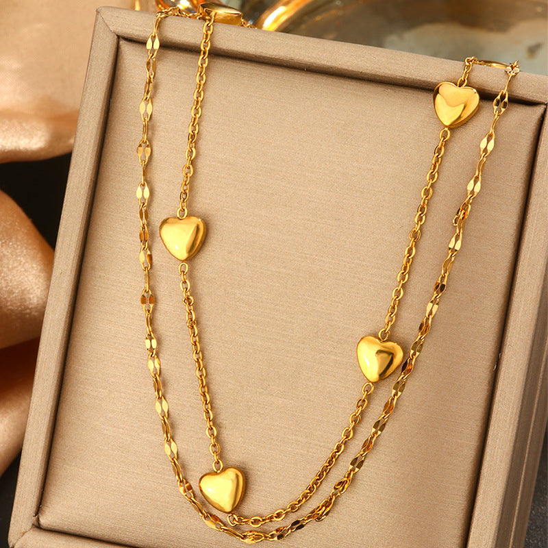 Fresh Titanium Steel Short Pearl High-grade Necklaces