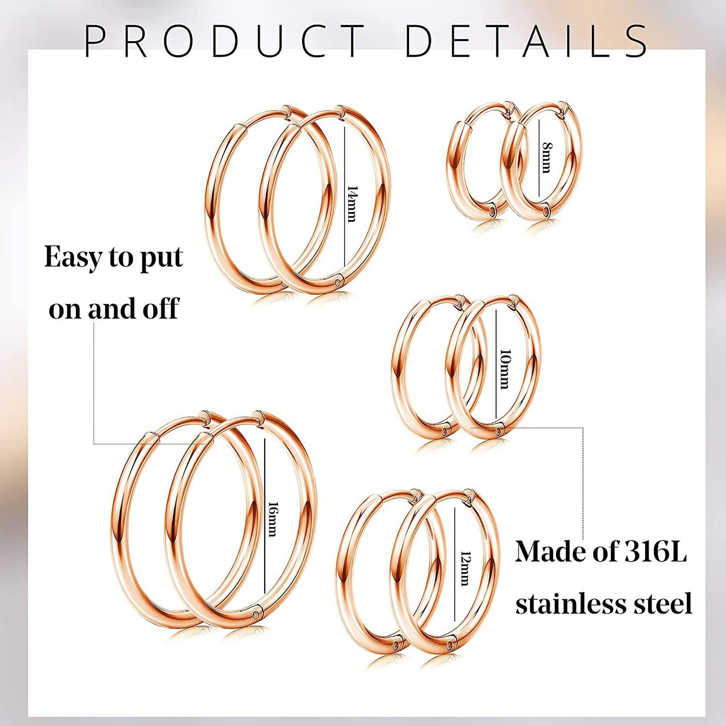 Stainless Steel Hoop Fashion Trend Simple Rings