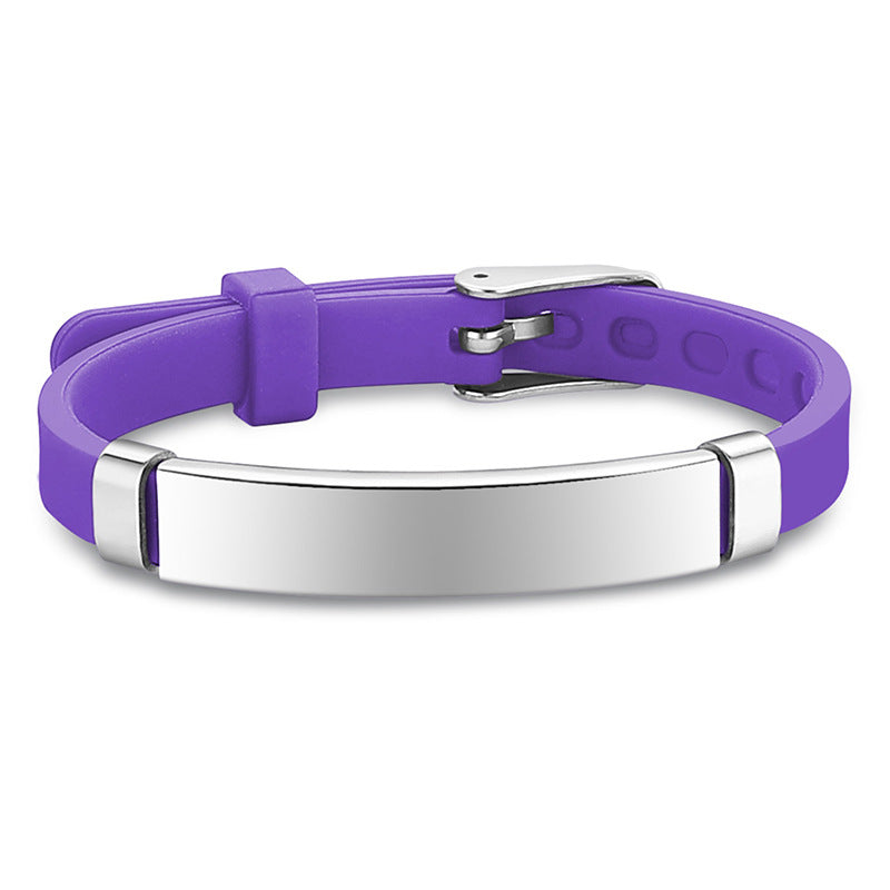 Children's Popular Titanium Steel Silicone Luminous Bracelets