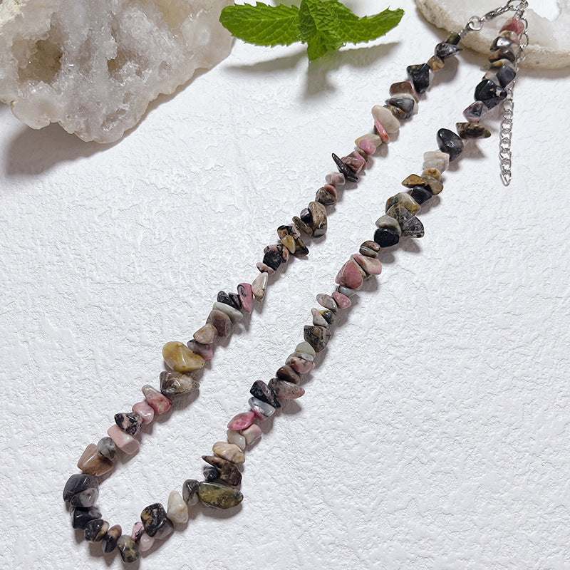 Gravel Style Neck Chain Bohemian Agate Necklaces