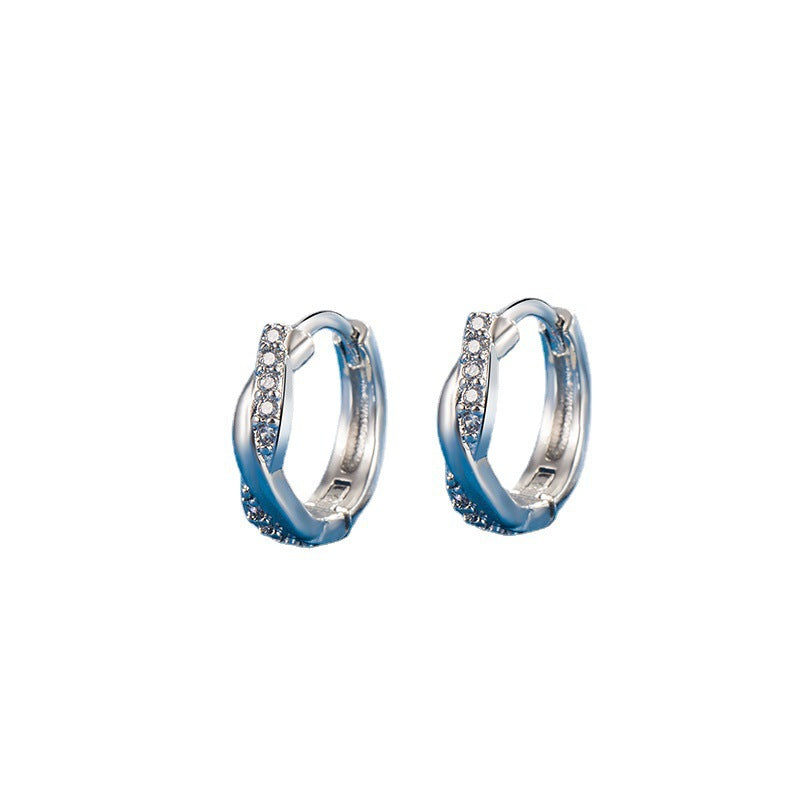 Women's Rhinestone Twisted String Twist Retro Affordable Luxury Ear Buckle