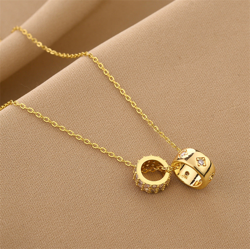 Steel Female Fashion No Fading Simple Round Necklaces