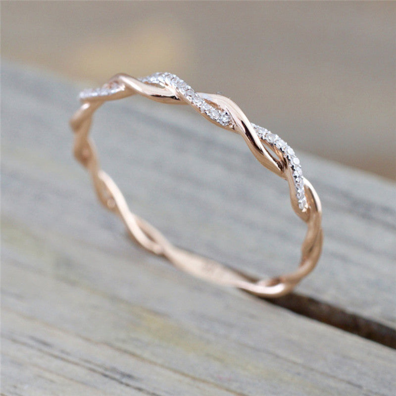 Popular Pretty Twist Fashion Simple Ornament Rings