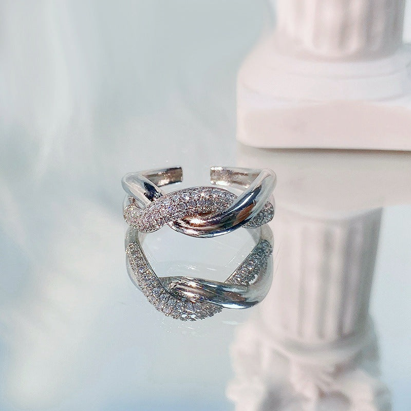 Twist Temperament Open Cold Style Personality Versatile Opening Rings