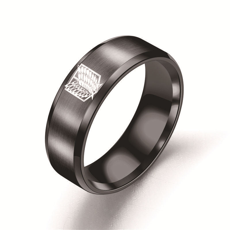 Men's Ornament Stainless Steel Fire Shadow Buddha Cloud Attack Rings