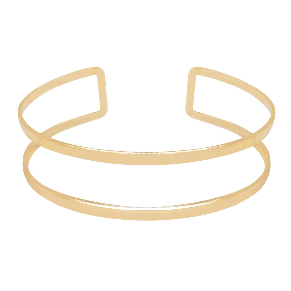 Women's Upper Arm Golden Bride Open-ended Simple Bracelet