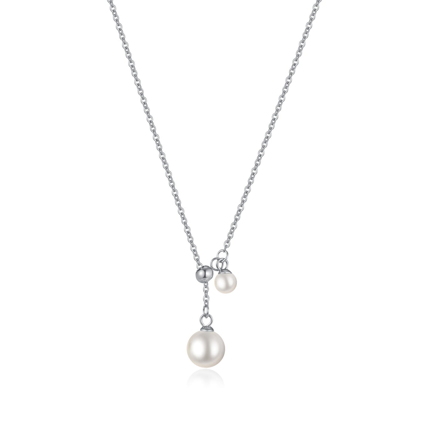 Women's Affordable Luxury Fashion Design Pearl Titanium Steel Clavicle Simple Necklaces