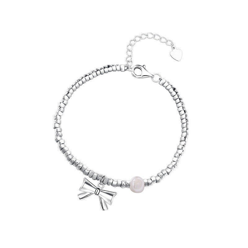 Small Pieces Of Sier Bow Pearl Female Summer Simple Bracelet