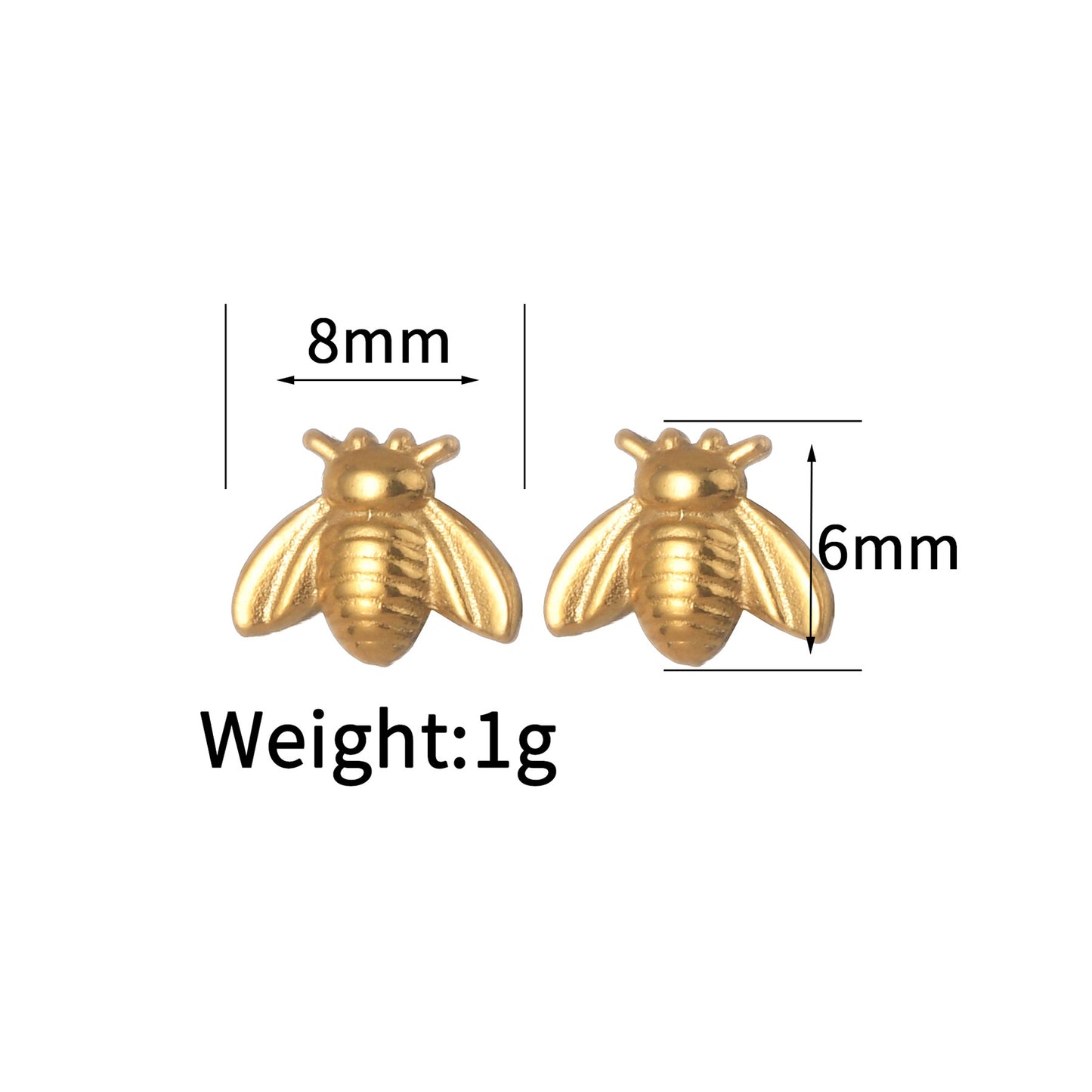 Women's Ear Simple Stainless Steel Animal Bee Earrings