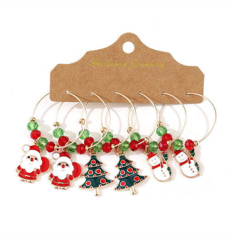 Fashion Creative Red Green Round Beads Big Pendants