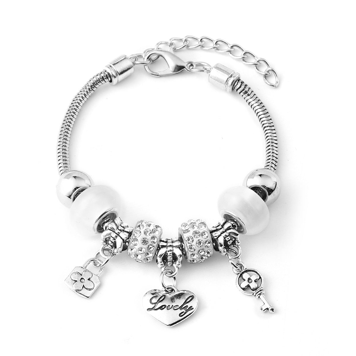 Glass Bead Small Elephant Lucky Tree Retro Transparent Bracelet