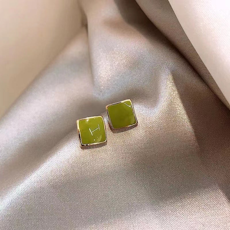 Women's Sier Needle Retro Geometric Metal Design Earrings