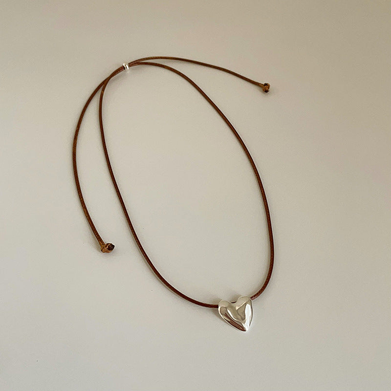 Leather String Female Niche High Sense Simple Temperamental Necklaces