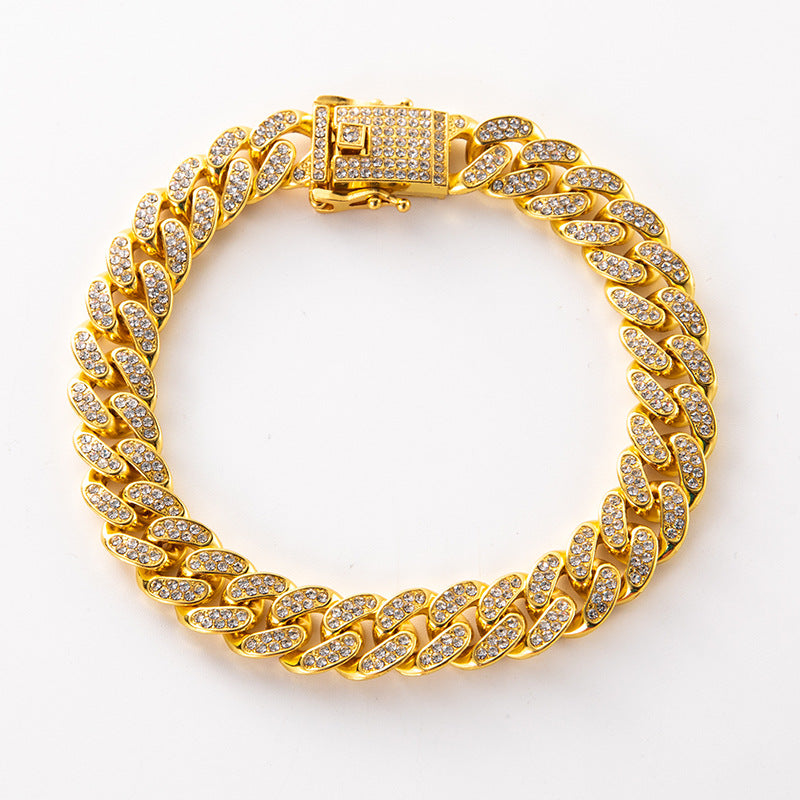 Men's Hop Full Diamond Punk Cuban Link Necklaces