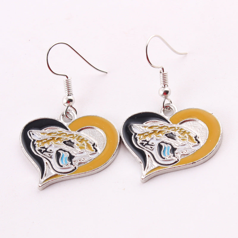 Oil Dripping Sports Team Series Denim Steel Pirate Earrings