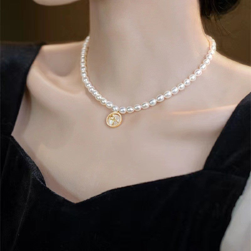 Women's Pearl High-grade Temperament Wild Sweater Chain Necklaces