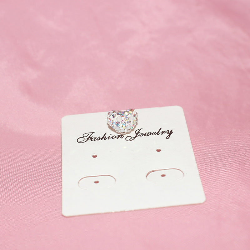 Titanium Steel Ear Fashion Three-dimensional Double-headed Twist Small Heart Shape Stud Earrings