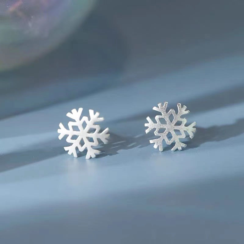 Winter Christmas Snowflake Reindeer Candy Sweet Earrings