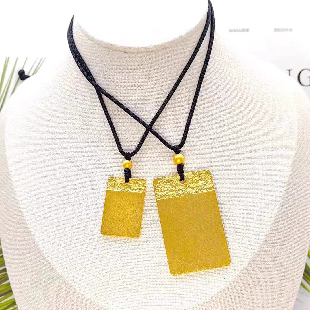 Women's & Men's Alluvial Gold Safe Lucky Gold-plated Inside Pendants