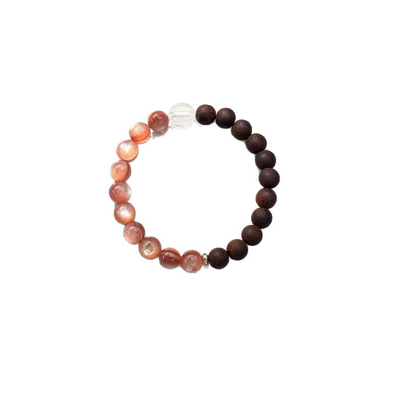 Rose Chinese Natural Powder Lepidolite Crystal Bracelet